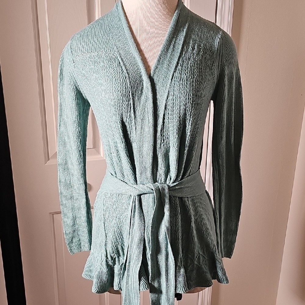Sparrow‎ Anthropologie Cardican Cardigan with Belt. Sz MP